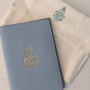 Mark Cross Powder Blue Passport Case NWT